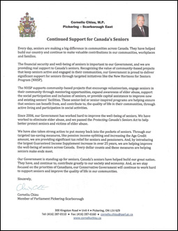 recognition letter